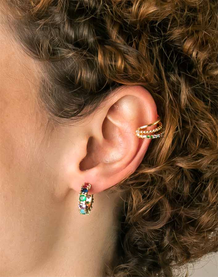Ear cuff gemas de colores mujer leuk2